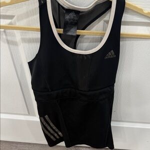 Adidas Black and White Performance Tank